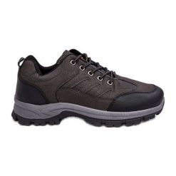 WR1 Męskie Buty Trekkingowe Sportowe Czarne Alveze. Czarne buty trekkingowe męskie na jesień, z gumy, przed kostkę, bez zapięcia. Za 164.01 zł.