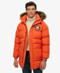 Superdry Parka longline Everest pikowana – Oversize, recycled padding. Brązowe parki damskie Superdry., l, bez wzorów, z futra. Za 1,012.15 zł.