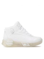 Skechers Sneakersy S-Lights Remix 310100L/WHT Biały. Białe buty sportowe dziewczęce Skechers, bez wzorów, ze skóry, bez zapięcia. Za 269.99 zł.