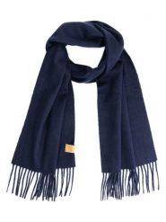 TRAVELIN' Wełniany szal "Harlow" w kolorze granatowym - 165 x 30 cm rozmiar: onesize. Niebieskie szaliki i kominy damskie Travelin', bez wzorów, z materiału. Za 121.99 zł.