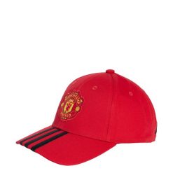 Czapka z daszkiem Manchester United. Czarne czapki męskie Adidas, bez wzorów, sportowe. Za 99.95 zł.