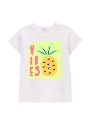 Coccodrillo T-Shirt WC5143204VGD Biały Regular Fit. Białe koszulki dziewczęce COCCODRILLO, bez wzorów, z bawełny, bez ramiączek. Za 39.99 zł.