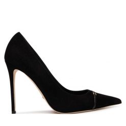 Szpilki Elisabetta Franchi. Czarne szpilki Elisabetta Franchi, bez wzorów, bez obcasa. Za 2,099.00 zł.