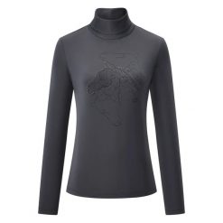 Damski sweter z golfem Euro-Star Ariana. Szare golfy damskie EURO-STAR, xs, bez wzorów, z materiału, bez ramiączek. Za 301.50 zł.