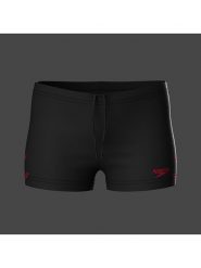 Speedo Kąpielówki "Eco Placement" w kolorze czarno-czerwonym rozmiar: 140. Czarne kąpielówki męskie Speedo, bez wzorów, z materiału. Za 92.21 zł.