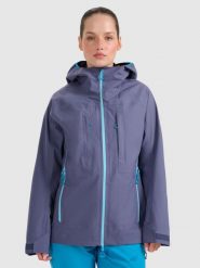 4F Kurtka trekkingowa przeciwdeszczowa membrana 20000+ damska - granatowa S. Niebieskie kurtki damskie 4f, m, bez kaptura, primaloft. Za 799.99 zł.