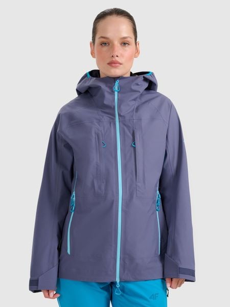 4F Kurtka trekkingowa przeciwdeszczowa membrana 20000+ damska - granatowa S. Niebieskie kurtki damskie 4f, m, bez kaptura, primaloft. Za 799.99 zł.