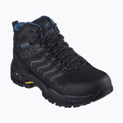 Buty trekkingowe męskie SKECHERS Arch Fit Dawson Raveno. Czarne buty trekkingowe męskie Skechers, z syntetyku, bez zapięcia. Za 408.00 zł.