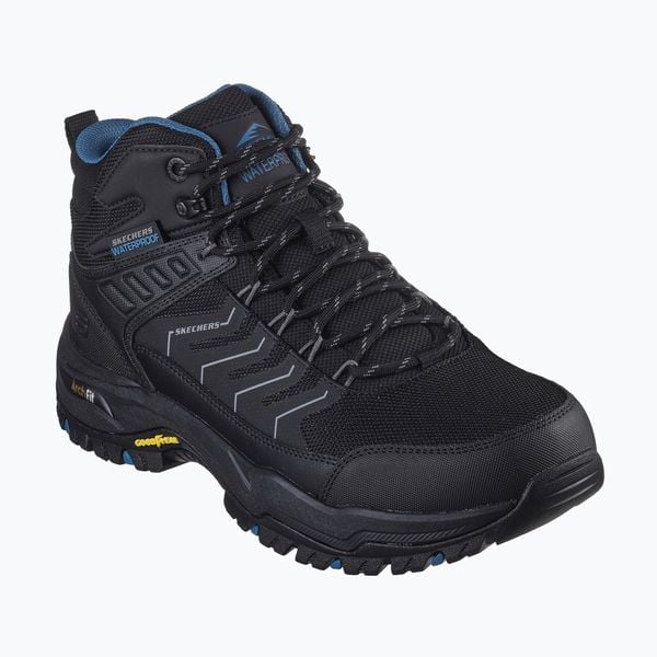 Buty trekkingowe męskie SKECHERS ARCH FIT DAWSON skóra. Czarne buty trekkingowe męskie Skechers, ze skóry, bez zapięcia. Za 415.00 zł.