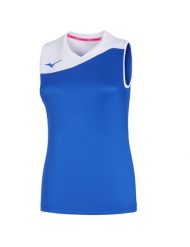 Koszulka damska Mizuno Authentic Myou. Białe bluzki sportowe damskie Mizuno, xs, z materiału, bez kołnierzyka, bez ramiączek. Za 135.00 zł.