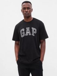 T-SHIRT MĘSKI KOSZULKA 1 BAWEŁNA GAP ATHLETIC 797924 CZARNY. Czarne t-shirty sportowe męskie GAP, m, z bawełny, bez ramiączek, na fitness i siłownię. Za 180.76 zł.