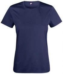 Clique Basic Active-T Women T-shirt 100% poliester dark navy. Niebieskie t-shirty damskie CLIQUE, s, bez wzorów, z dzianiny, bez kołnierzyka. Za 101.73 zł.