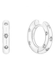 Tamaris Kolczyki-kreole z cyrkoniami rozmiar: onesize. Szare kolczyki damskie Tamaris, z cyrkonią, ze stali. Za 192.33 zł.