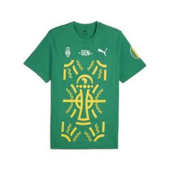 Męska koszulka TotalEnergies CAF reprezentacji Senegalu w Pucharze Narodów. Zielone t-shirty sportowe męskie Puma, l, bez ramiączek, do piłki nożnej. W wyprzedaży za 89.00 zł.