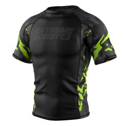 Koszulka Męska Rashguard MMA na Siłownię EXTREME HOBBY BLACK PANTHER. Czarne bielizna termoaktywna męska EXTREME HOBBY, m, bez wzorów, z bawełny. Za 199.00 zł.