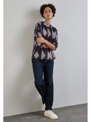 Street One Sweter w kolorze granatowym rozmiar: 40. Niebieskie swetry klasyczne damskie Street One, ze splotem, bez kołnierzyka. Za 109.78 zł.