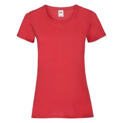 Damski t-shirt Fruit Of The Loom Valueweight czerwony. Czarne t-shirty damskie Fruit of the Loom, s, bez wzorów, z bawełny, bez kołnierzyka. Za 125.99 zł.