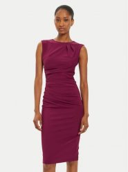 Rinascimento Sukienka koktajlowa CFC0119757003 Bordowy Slim Fit. Czerwone sukienki damskie RINASCIMENTO, xs, bez wzorów, z syntetyku, wizytowe, bez kołnierzyka, bez ramiączek. Za 359.99 zł.