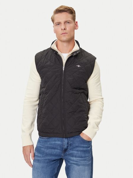 Gant Kamizelka 7006341 Czarny Regular Fit. Czarne kamizelki męskie Gant, m, z syntetyku. Za 679.99 zł.