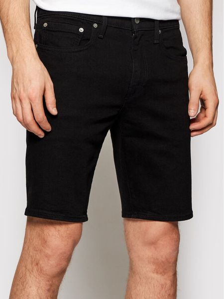 Levi's® Szorty jeansowe 405™ 39864-0037 Czarny Standard Fit. Czarne szorty męskie z bawełny, bez kołnierzyka. Za 219.99 zł.