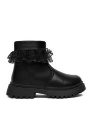 DeeZee Botki CEO-CM251125-19 Czarny. Czarne botki dziewczęce DeeZee, bez wzorów, ze skóry, bez ramiączek. Za 139.99 zł.