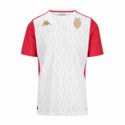 Koszulka AS Monaco Aboupret Pro 8 2024/25. Białe t-shirty sportowe męskie Kappa, bez ramiączek, do piłki nożnej. W wyprzedaży za 245.00 zł.
