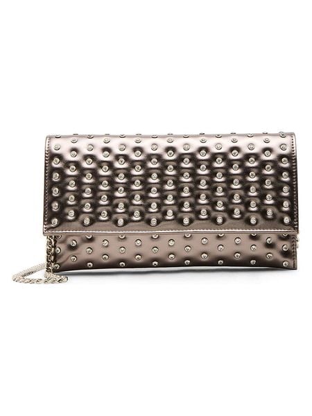 Steve Madden Kopertówka w kolorze złotym - 25 x 19 x 14 cm rozmiar: onesize. Żółte torebki wieczorowe Steve Madden, bez wzorów, z materiału, bez kołnierzyka, bez ramiączek. Za 218.57 zł.