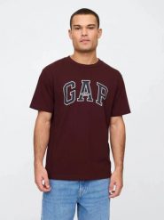 T-SHIRT MĘSKI KOSZULKA 1 BAWEŁNA GAP ATHLETIC BORDOWY. Czerwone t-shirty sportowe męskie GAP, m, z bawełny, bez ramiączek, na fitness i siłownię. Za 185.93 zł.