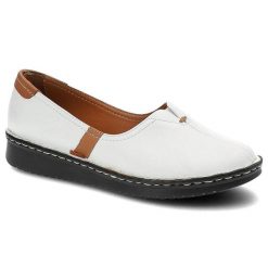 Półbuty damskie Artiker, naturalna skóra licowa z miękką cholewką wsuwaną konstrukcją, białe, 50C0341. Białe półbuty damskie Artiker, bez wzorów, ze skóry, biznesowe, bez obcasa. Za 203.99 zł.