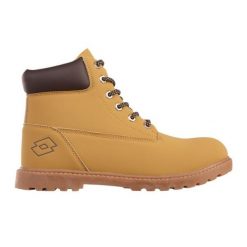 Buty Lotto Maemoore Mid 2400350U 7272 brązowe. Brązowe buty trekkingowe męskie z gumy, bez zapięcia. Za 227.70 zł.