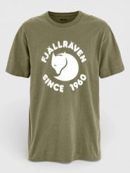 Koszulka z nadrukiem Fjallraven Fjallraven Relaxed T-Shirt. Zielone t-shirty męskie Fjällräven, l, bez wzorów, z bawełny, bez kołnierzyka. Za 280.49 zł.