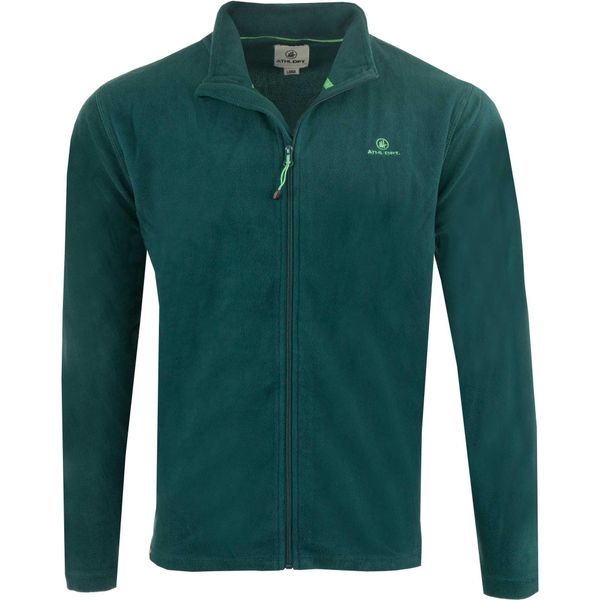 Jurassic bluza męska Athl DPT – microfleece szaro-zielona, zamek. Zielone bluzy bez kaptura męskie MEN'S HEALTH, m, z poliesteru. Za 42.99 zł.