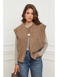 L'armoire de Suzette Kamizelka w kolorze szarobrązowym rozmiar: 38/40. Brązowe kamizelki damskie L'armoire de Suzette, l, z wełny. Za 117.73 zł.