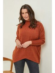 Curvy Lady Sweter w kolorze jasnobrązowym rozmiar: 44/46. Brązowe golfy damskie Curvy Lady, bez wzorów, bez ramiączek. Za 84.01 zł.