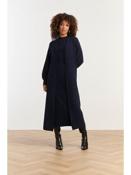 Smashed Lemon Kardigan w kolorze granatowym rozmiar: S. Niebieskie kardigany damskie Smashed Lemon, s, bez wzorów, z wełny. Za 143.99 zł.