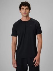 4F Koszulka sportowa w kolorze czarnym rozmiar: M. Czarne t-shirty sportowe męskie 4f, m, z materiału, bez ramiączek, outdoorowe. Za 104.95 zł.