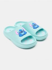 Klapki z gumową aplikacją Stitch - zielony. Zielone klapki damskie Sinsay, z aplikacjami, z gumy, bez obcasa. Za 39.99 zł.