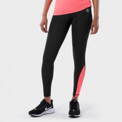 Kobieta Fitness Legginsy sportowe ze średnim stanem Xtra SIROKO Czarny. Czarne legginsy damskie SIROKO, xs, bez wzorów. W wyprzedaży za 122.05 zł.