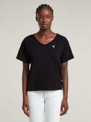 G-Star Koszulka w kolorze czarnym rozmiar: M. Czarne bluzki damskie G-Star, m, bez wzorów, z bawełny, retro, bez kołnierzyka, bez ramiączek. Za 78.28 zł.