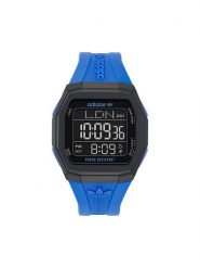 Adidas Zegarek Tech One AOST24565 Niebieski. Niebieskie, cyfrowe zegarki męskie Adidas. Za 299.99 zł.