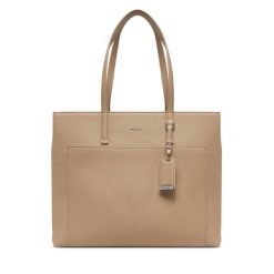 Torebka Calvin Klein. Brązowe shopper bag damskie CALVIN KLEIN, bez wzorów, bez dodatków. Za 439.99 zł.