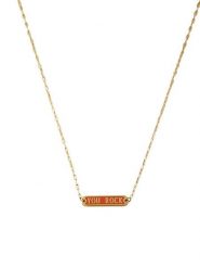 Design Letters Pozłacany naszyjnik "You Rock" - dł. 45 cm rozmiar: onesize. Czerwone naszyjniki damskie Design Letters, pozłacane. Za 89.45 zł.