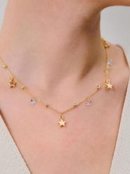 Lodie Silver Naszyjnik z elementami ozdobnymi - dł. 50 cm rozmiar: onesize. Szare naszyjniki damskie Lodie Silver, z mosiądzu. Za 26.99 zł.