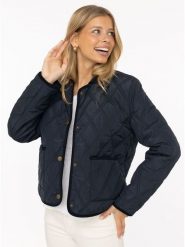 Zwillingsherz Kurtka pikowana "Classic" w kolorze granatowym rozmiar: M. Niebieskie kurtki damskie Zwillingsherz, m, bez wzorów, bez kaptura. Za 226.77 zł.