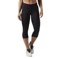 Spodnie treningowe damskie Reebok Work Out Ready. Czarne spodnie sportowe damskie Reebok, s, z elastanu, na fitness i siłownię. Za 155.00 zł.