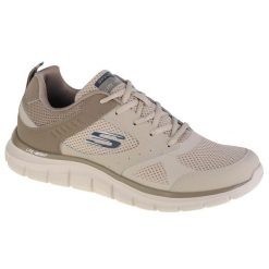 Buty sportowe Sneakersy męskie, Skechers Track-Syntac. Brązowe buty sportowe na co dzień męskie Skechers, z materiału, bez zapięcia, trekkingowe. Za 249.99 zł.