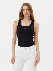 JOOP! Jeans Top 30046103 Czarny Slim Fit. Czarne topy damskie Joop! Jeans, xxs, bez wzorów, z bawełny, bez ramiączek. Za 109.99 zł.