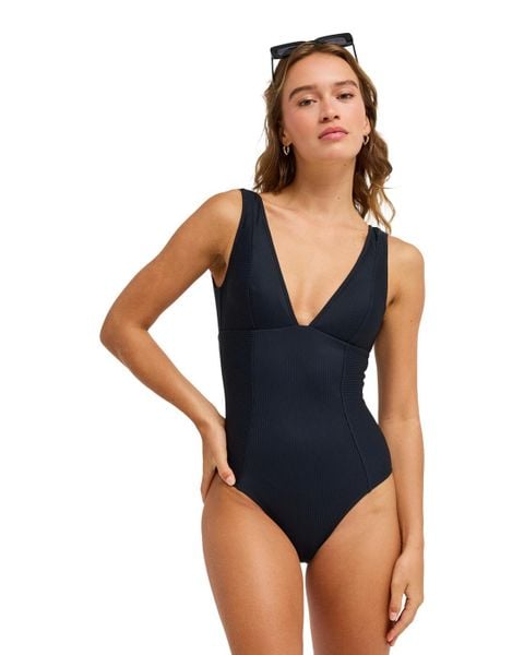 Jednoczęściowy strój kąpielowy dla Kobiety ROXY LOVE Czarny. Szare stroje jednoczęściowe damskie Roxy, m, bez wzorów. Za 339.99 zł.