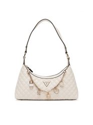 Guess Torebka Everlee HWEG86 79180 Écru. Torebki klasyczne damskie Guess, z aplikacjami, ze skóry, bez dodatków. Za 399.99 zł.