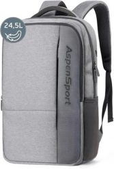 Plecak Aspensport 24,5 L Jasnoszary. Szare plecaki damskie Erima, bez wzorów, z materiału, eleganckie. Za 106.19 zł.